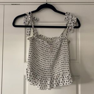 Black and White polka dot top